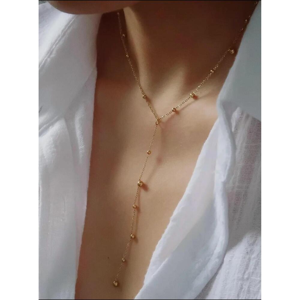NEW FLANERIE BY MAIQ women's laura necklace in gold